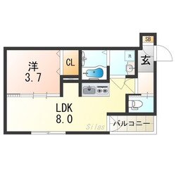 加美駅 徒歩12分 2階の物件間取画像